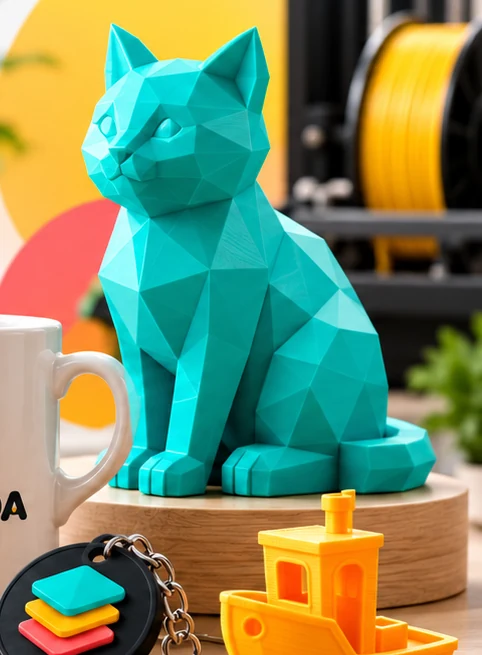 Peças decorativas ilustrativas impressas em 3D